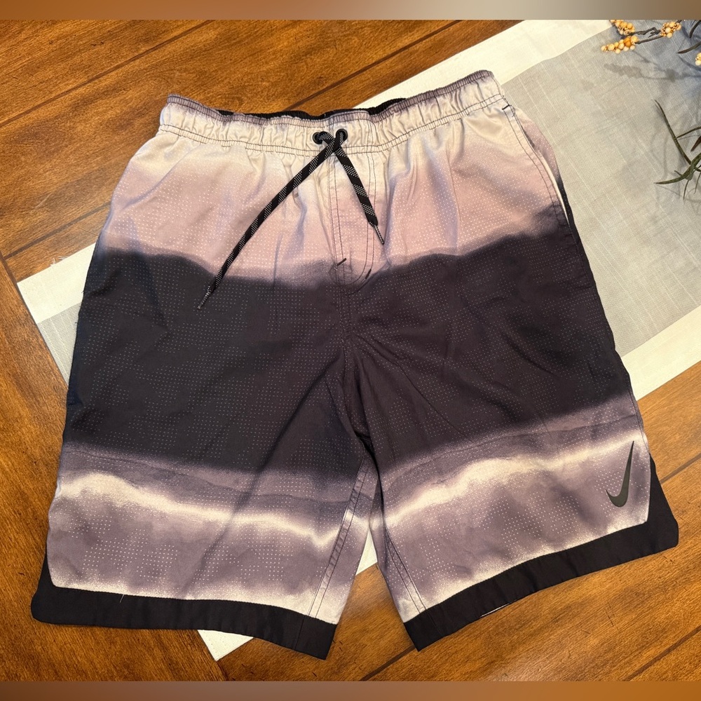 Nike Men's Black and Gray Swim Shorts